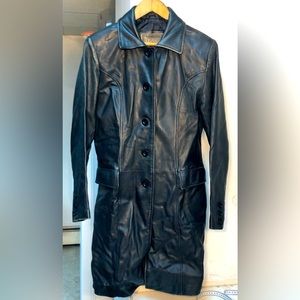 Via Firenze leather chic coat